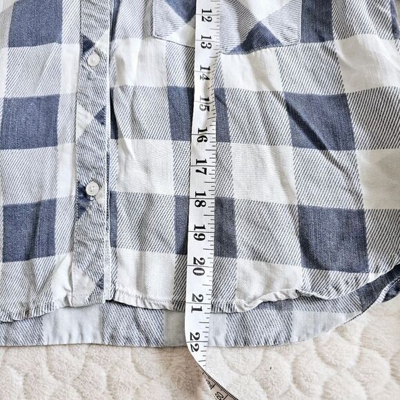 Rails plaid button down shirt tartan blue white - Picture 4 of 5